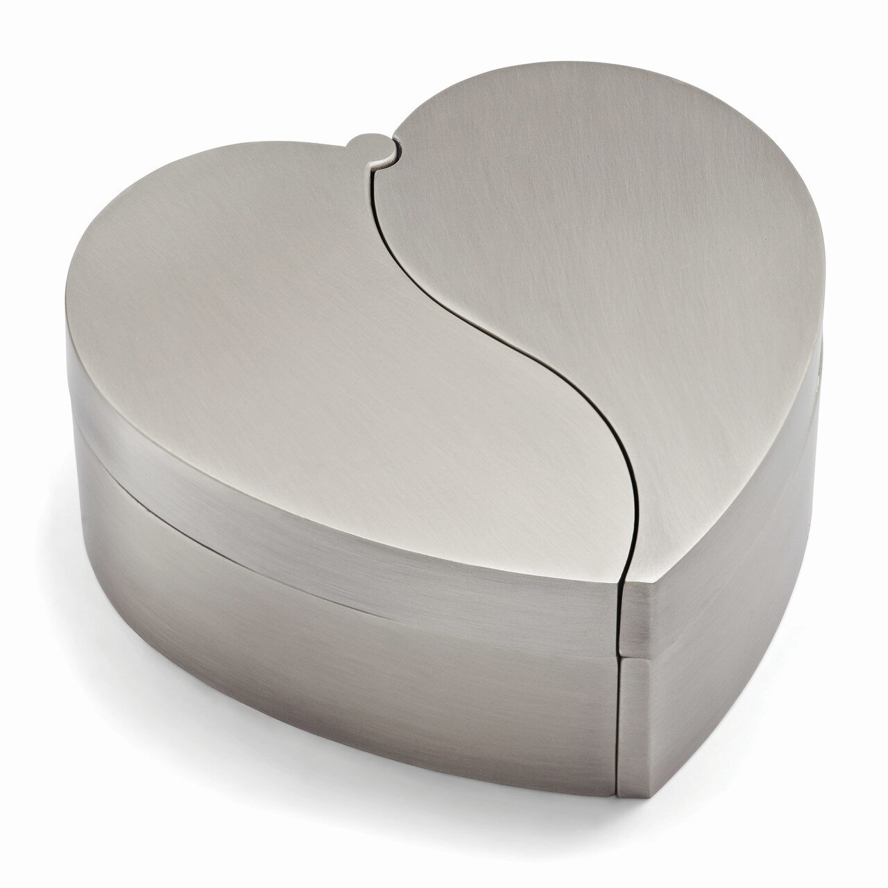 Hinged Heart Jewelry Box Pewter-tone GP3594