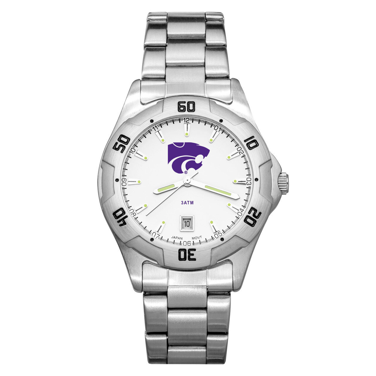Kansas State University All-Pro Men's Chrome Watch with Bracelet KSU163