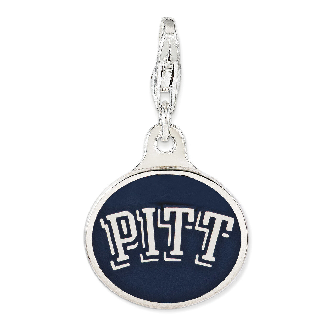 Enamel University of Pittsburgh with Lobster Clasp Charm Sterling Silver QCC1121