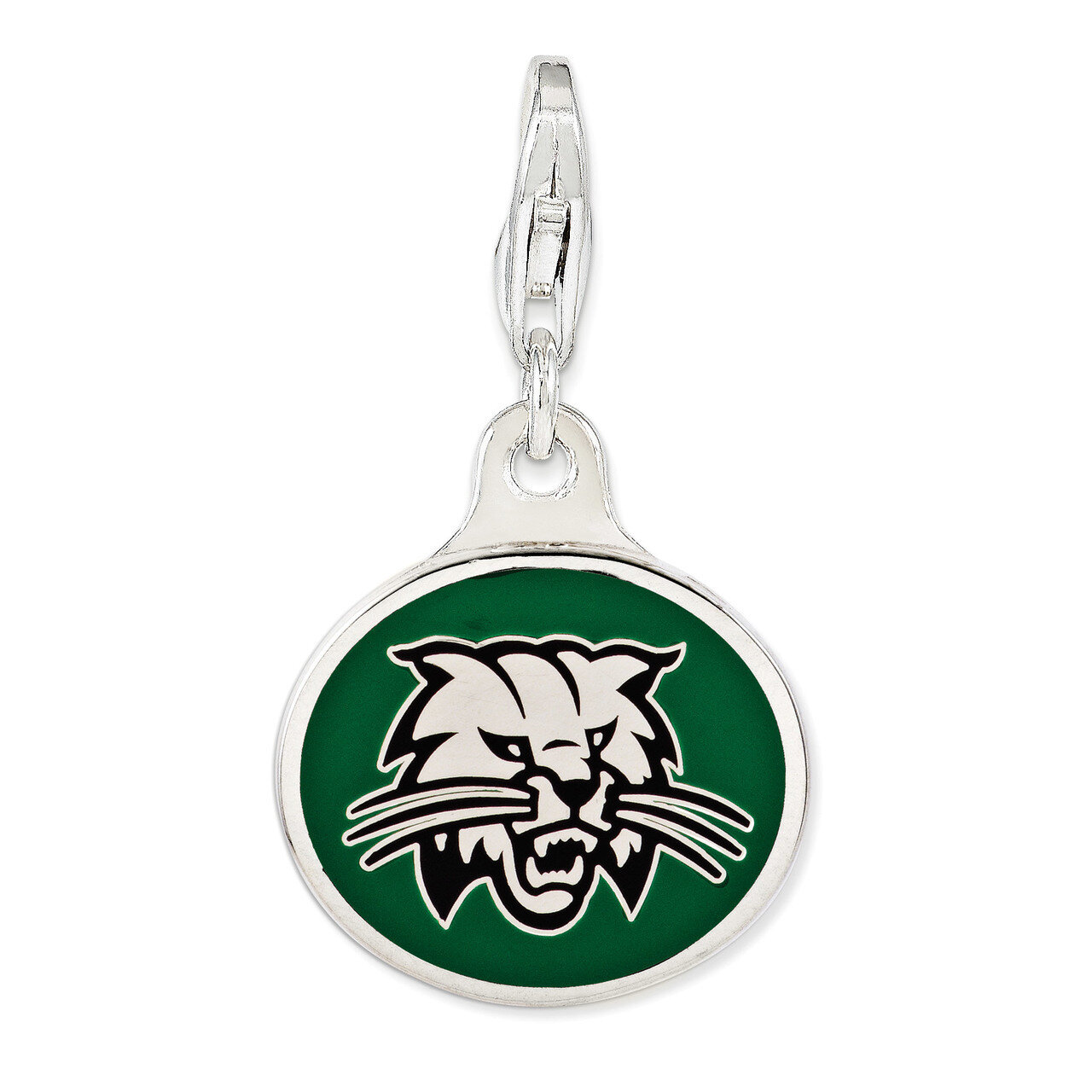 Enamel Ohio University with Lobster Clasp Charm Sterling Silver QCC1136