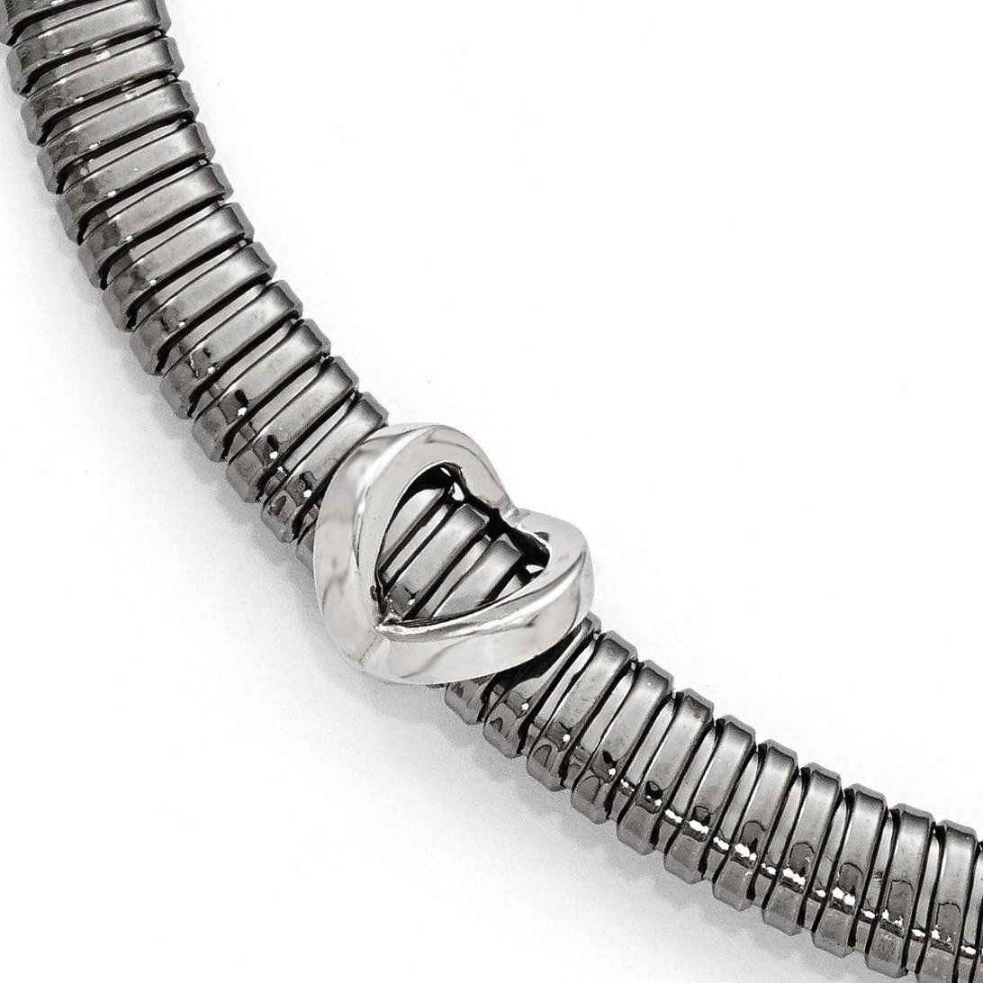 Polished and Textured Bracelet Sterling Silver QLF427-7.5