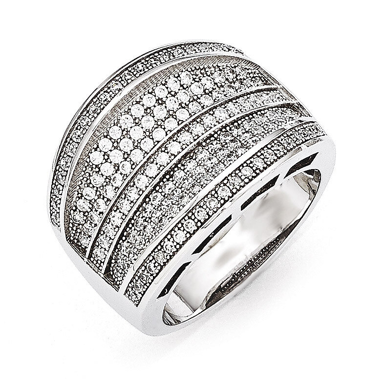 Cz Brilliant Embers Ring Sterling Silver QMP942-6