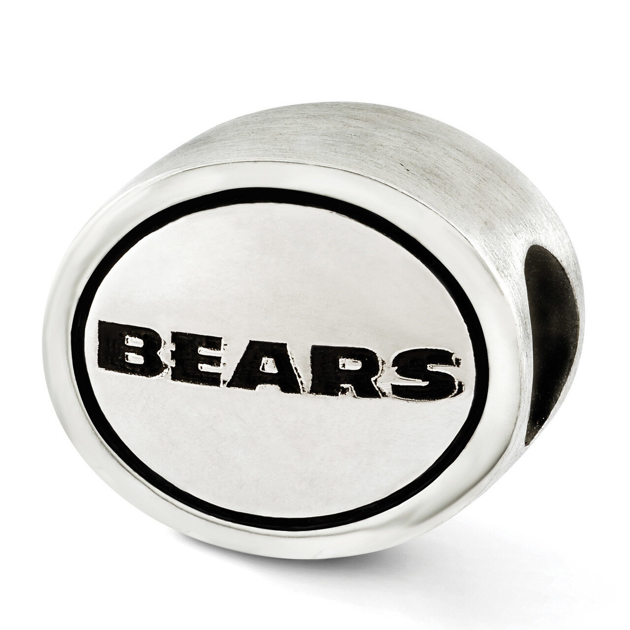 Chicago Bears NFL Bead Sterling Silver Antiqued QRS3239