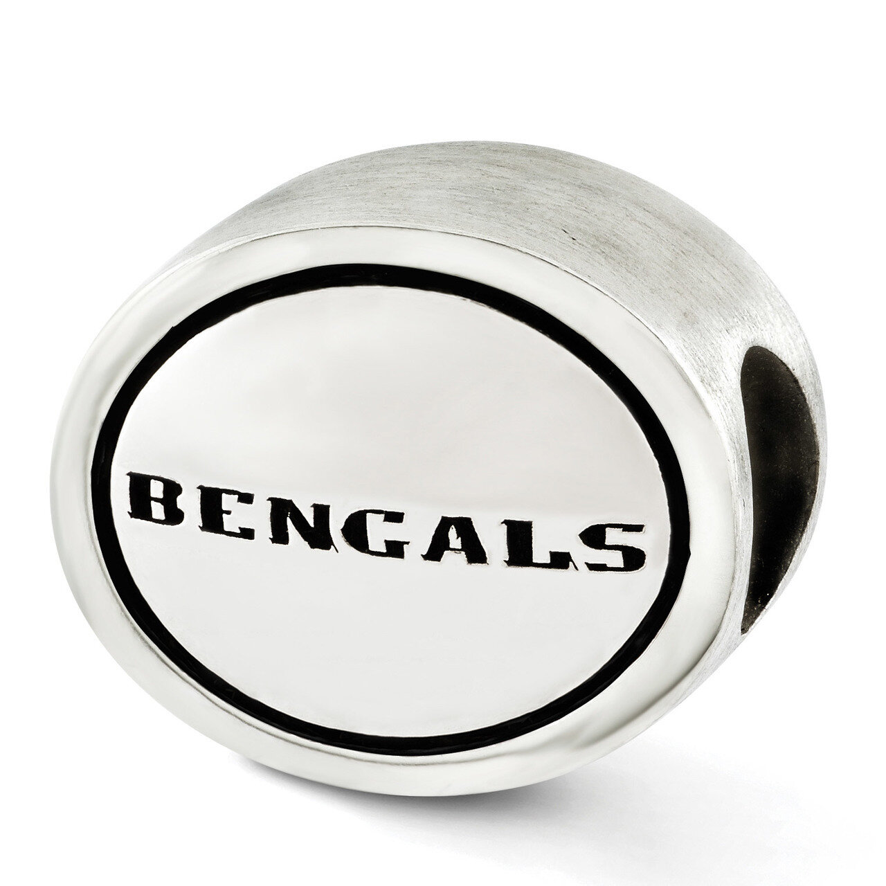 Cincinnati Bengals NFL Bead Sterling Silver Antiqued QRS3240