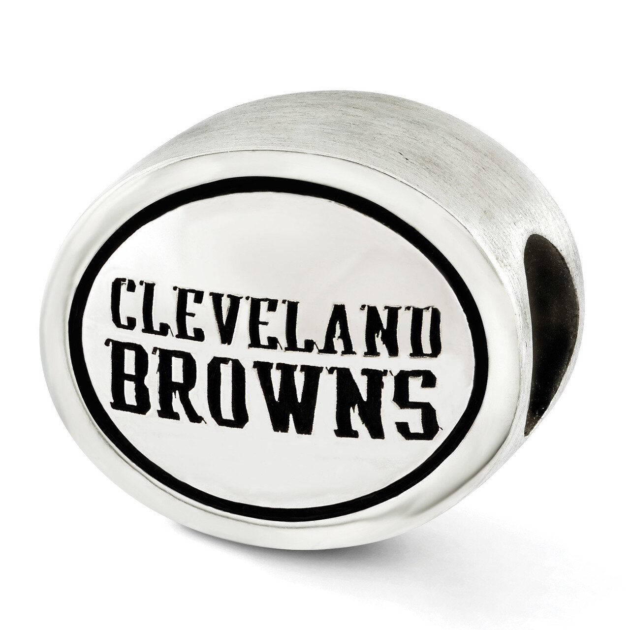 Cleveland Browns NFL Bead Sterling Silver Antiqued QRS3241