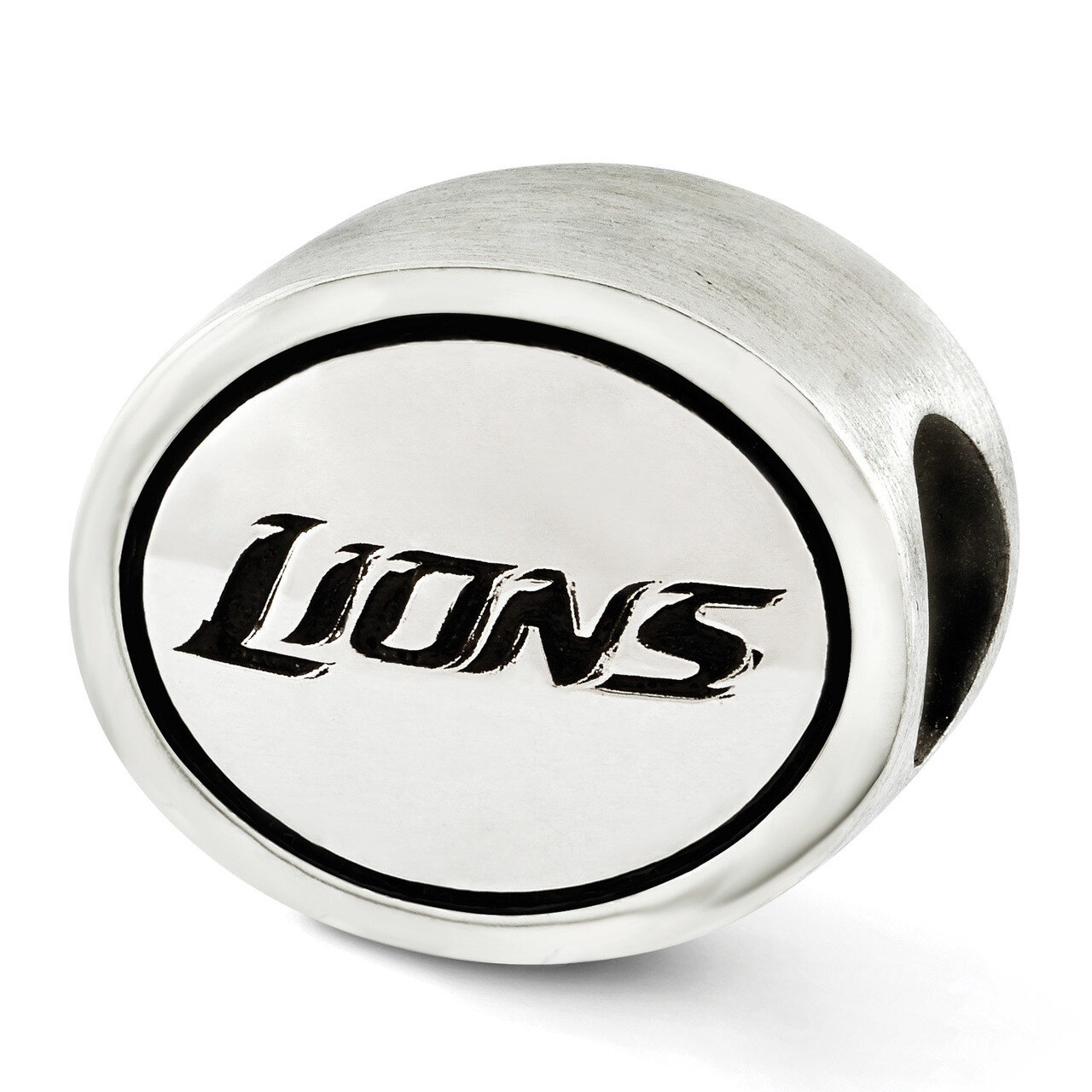 Detroit Lions NFL Bead Sterling Silver Antiqued QRS3244