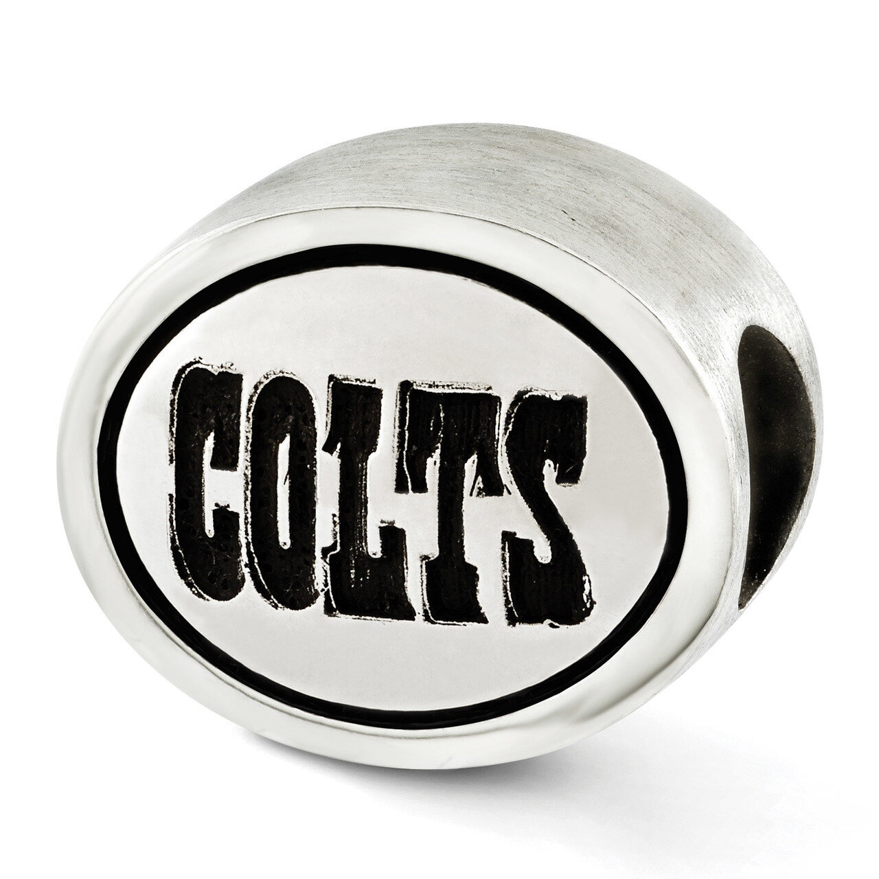Indianapolis Colts NFL Bead Sterling Silver Antiqued QRS3247
