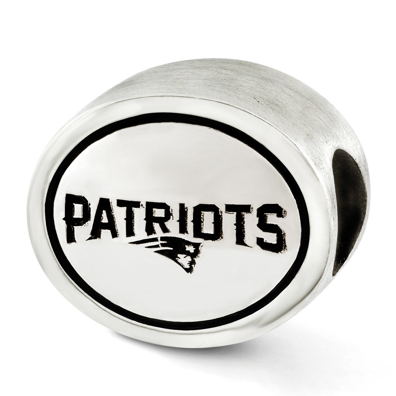 New England Patriots NFL Bead Sterling Silver Antiqued QRS3252
