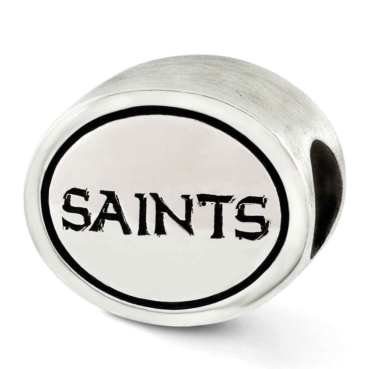 New Orleans Saints NFL Bead Sterling Silver Antiqued QRS3253