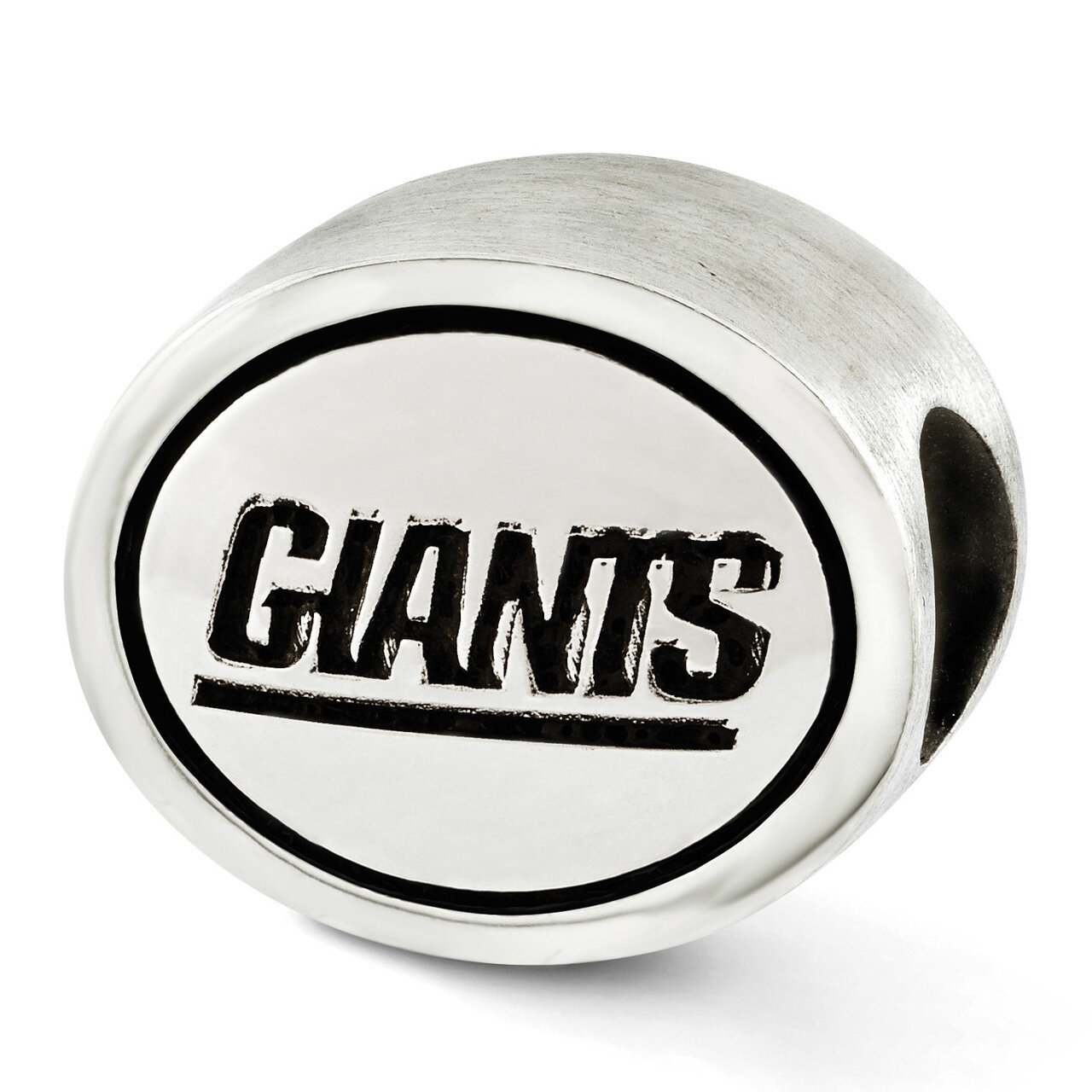 New York Giants NFL Bead Sterling Silver Antiqued QRS3254