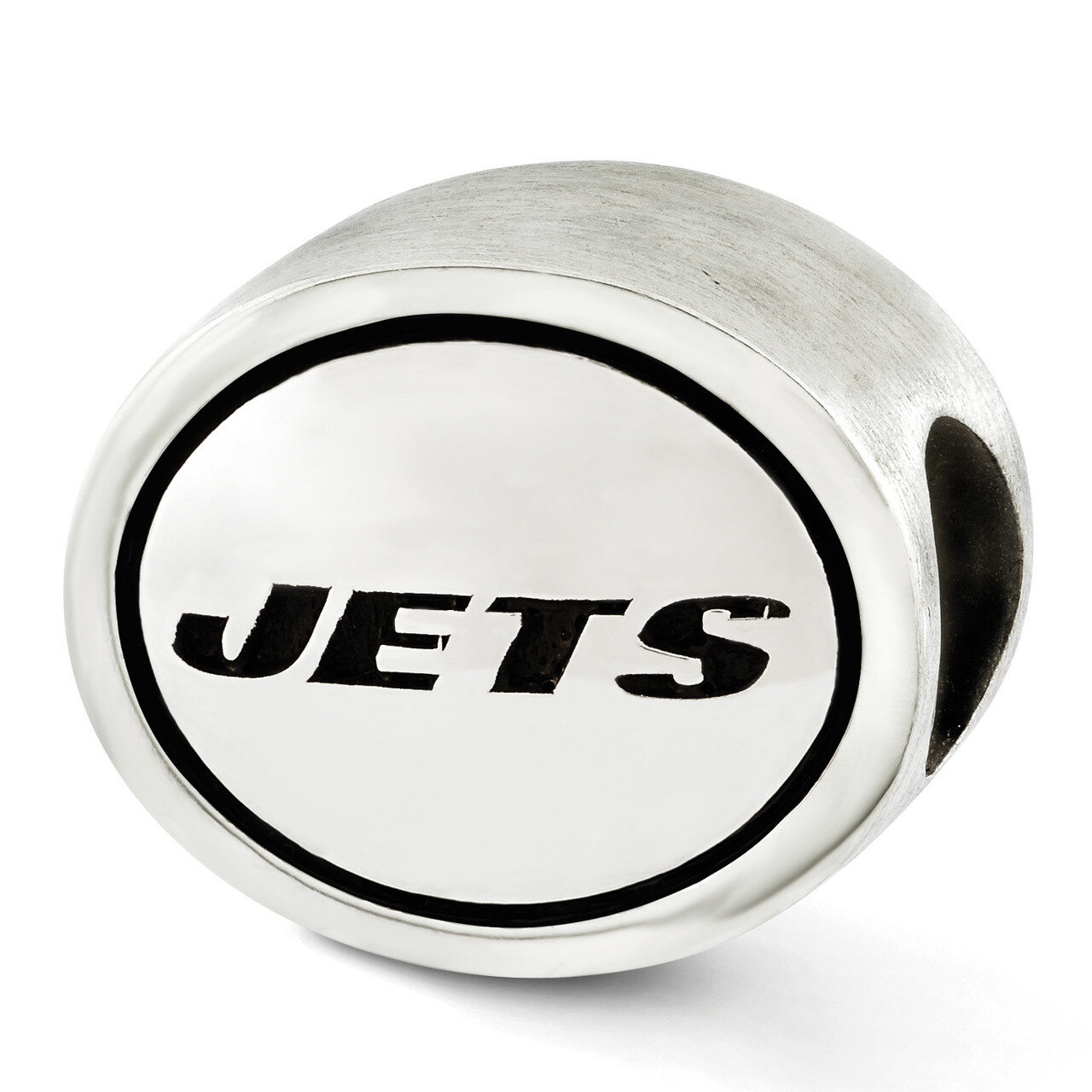 New York Jets NFL Bead Sterling Silver Antiqued QRS3255
