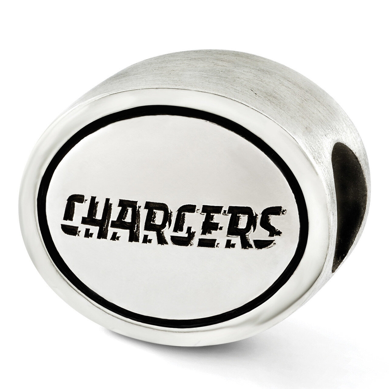 Los Angeles Chargers NFL Bead Sterling Silver Antiqued QRS3259