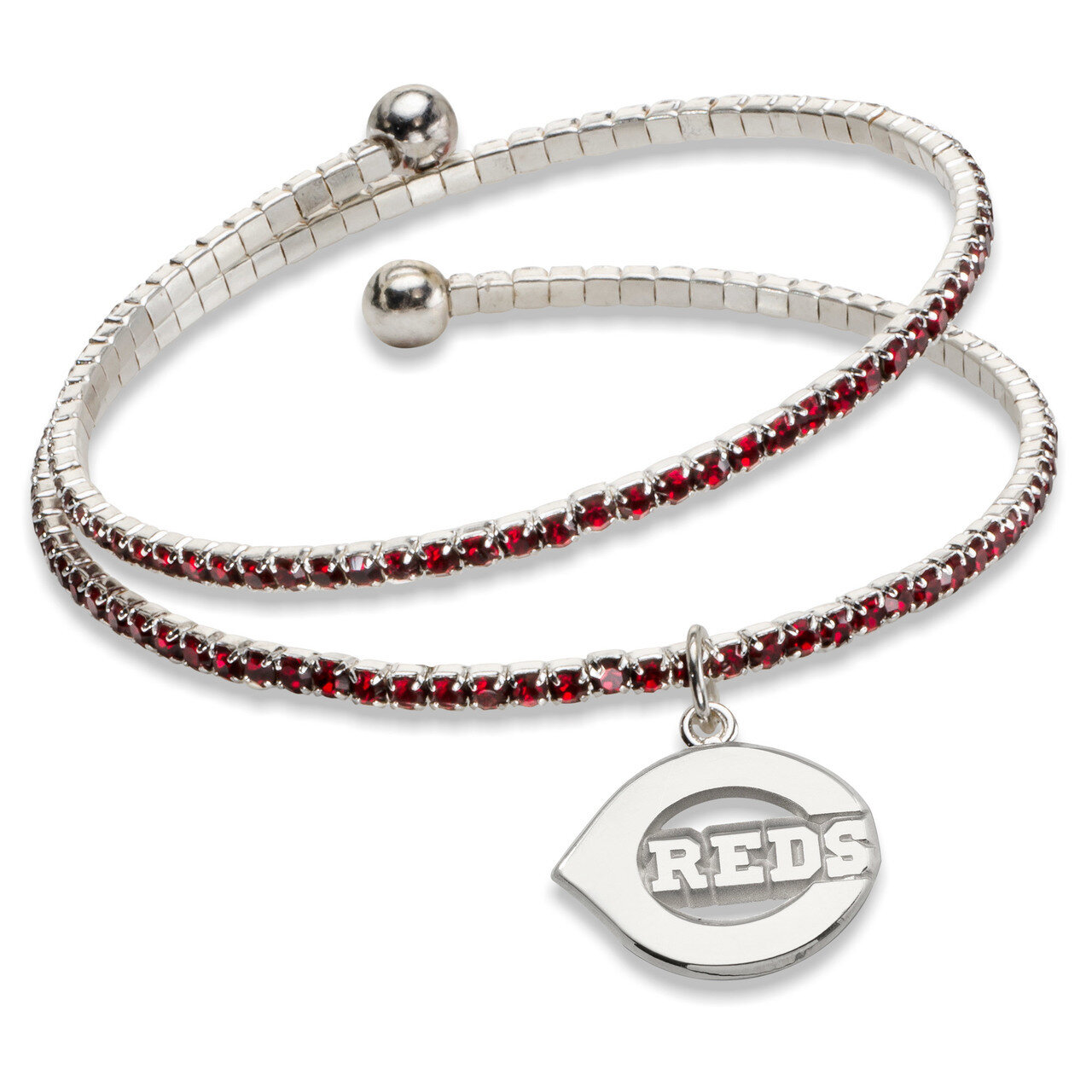 Cincinnati Reds Amped Logo Crystal Bracelet RDS077BR-CR
