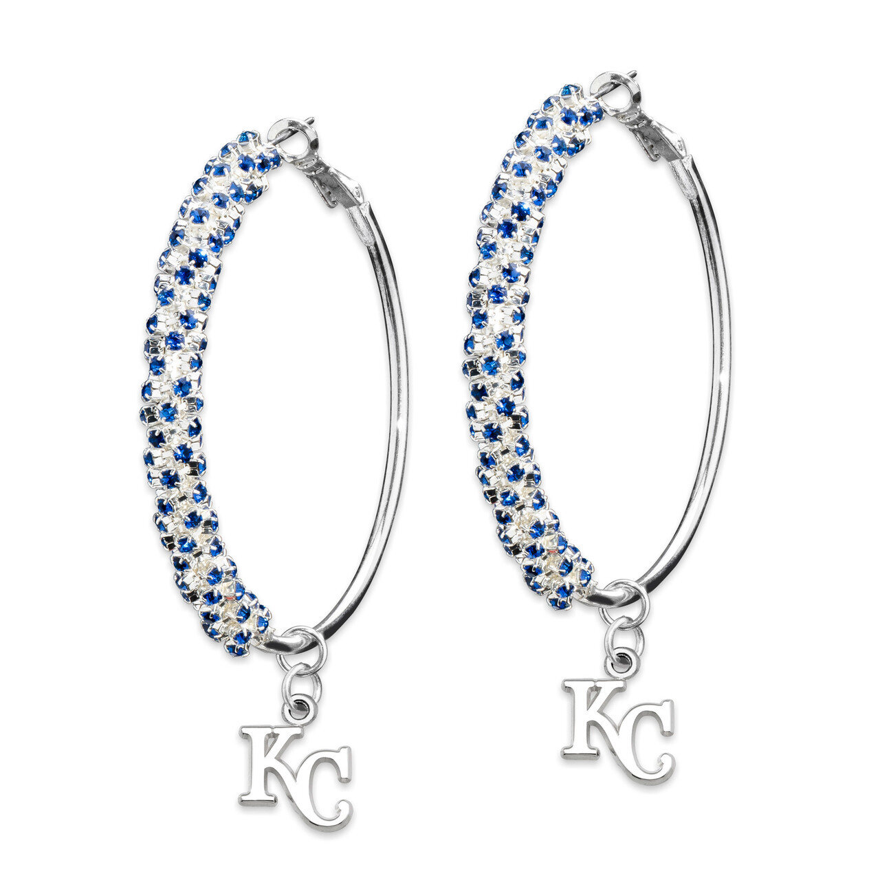 Kansas City Royals Amped Logo Crystal Earrings ROY077ER-CR