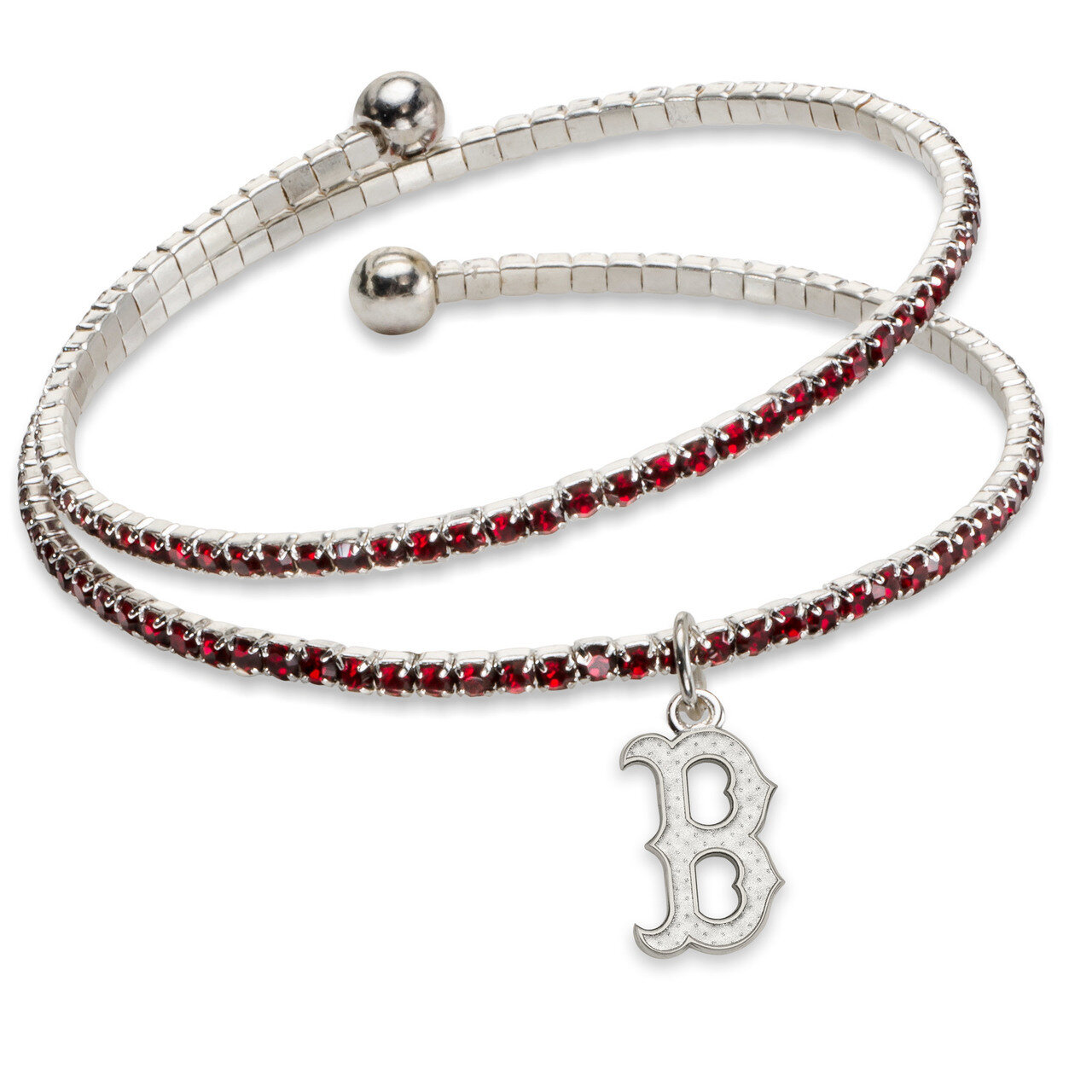 Boston Red Sox Amped Logo Crystal Bracelet RSO077BR-CR