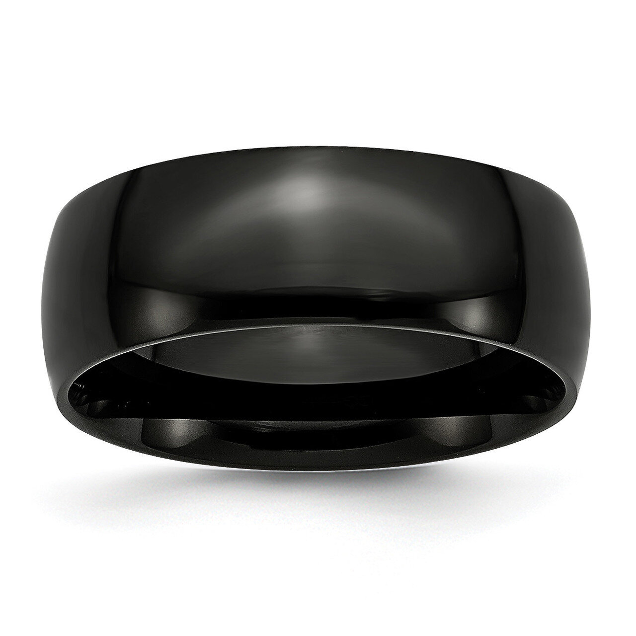 8mm Black Ip-Plated Polished Band Stainless Steel SR314-10
