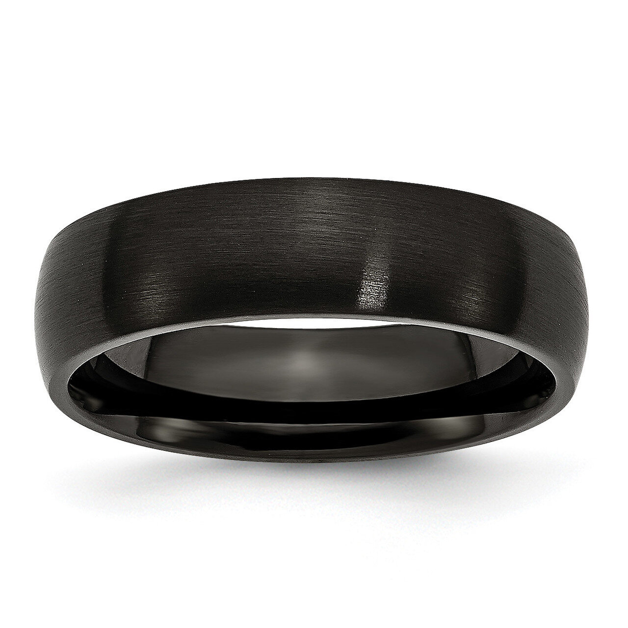 6mm Black Ip-Plated Brushed Band Stainless Steel SR317-10.5