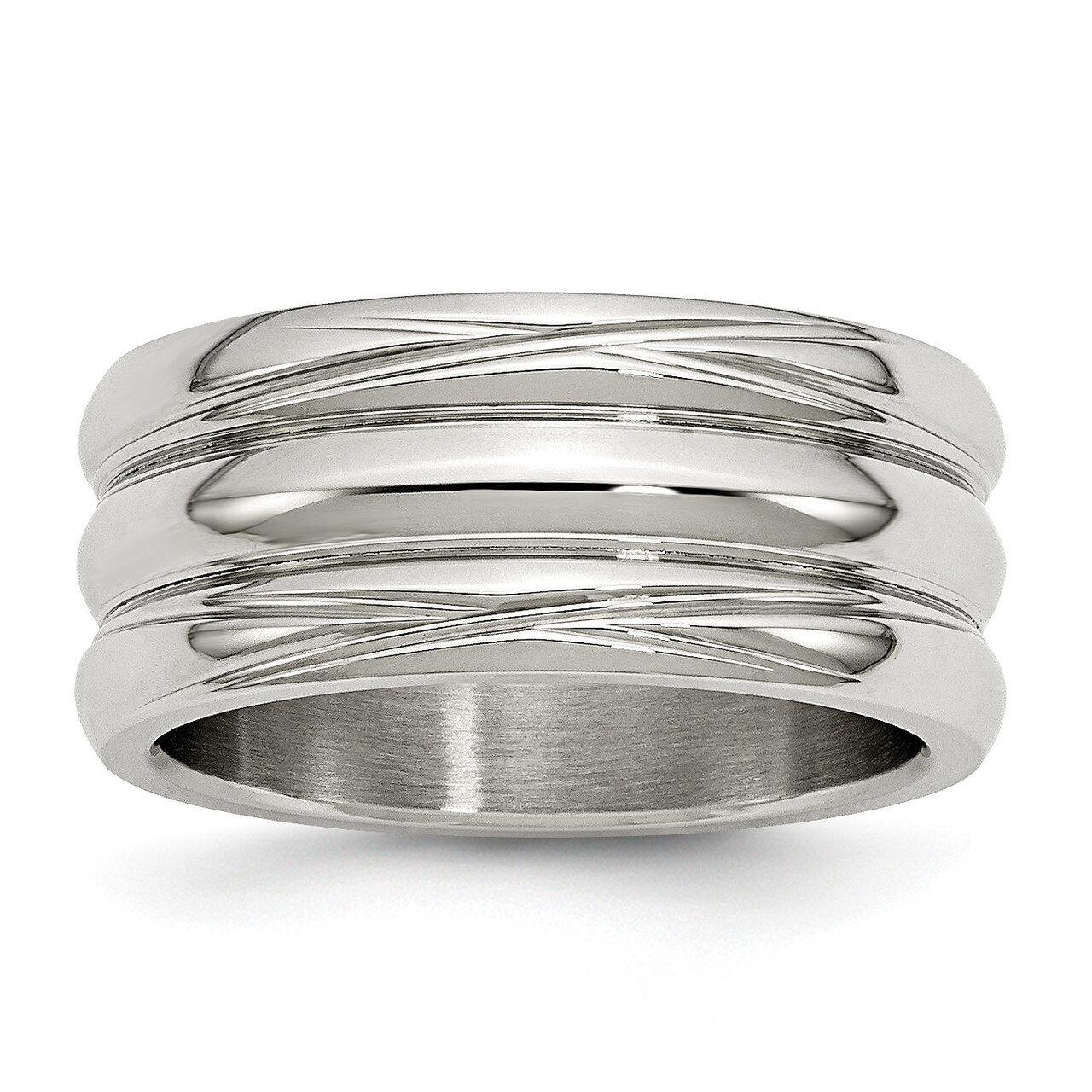 Polished Grooved Ring Stainless Steel SR347-10