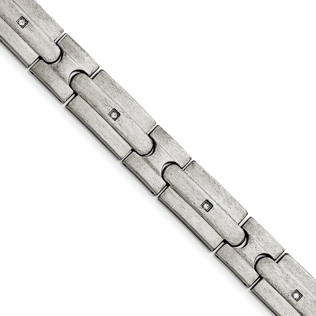 Brushed Czs Bracelet Stainless Steel SRB1411-8.25