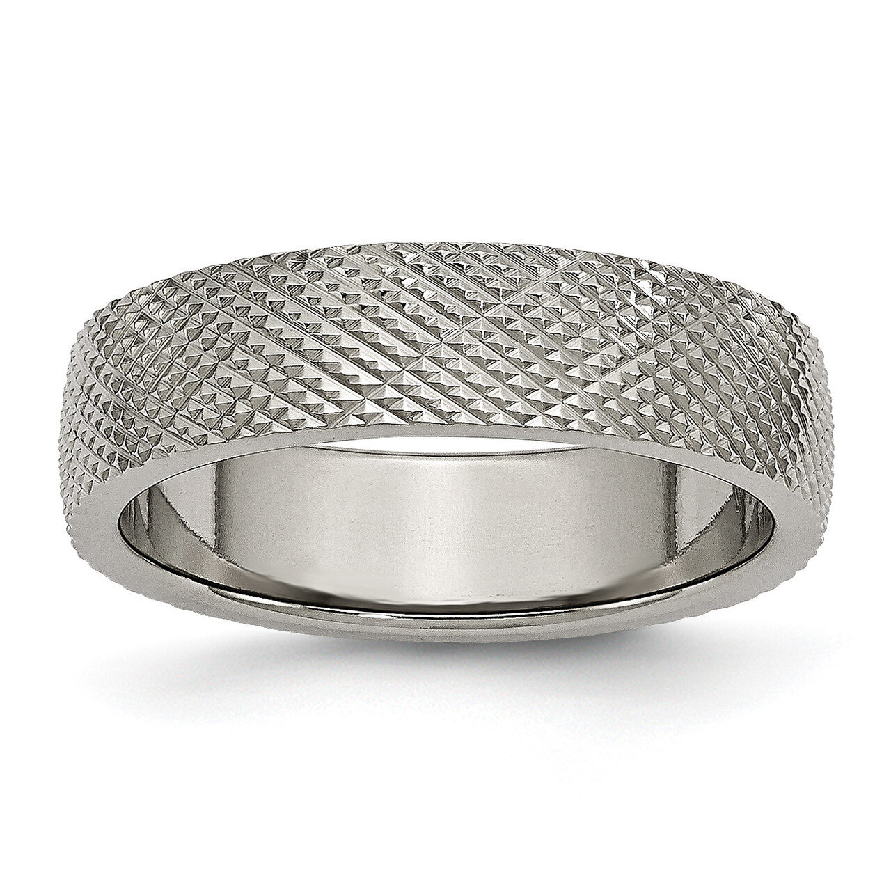 6mm Textured Band Titanium TB338-10