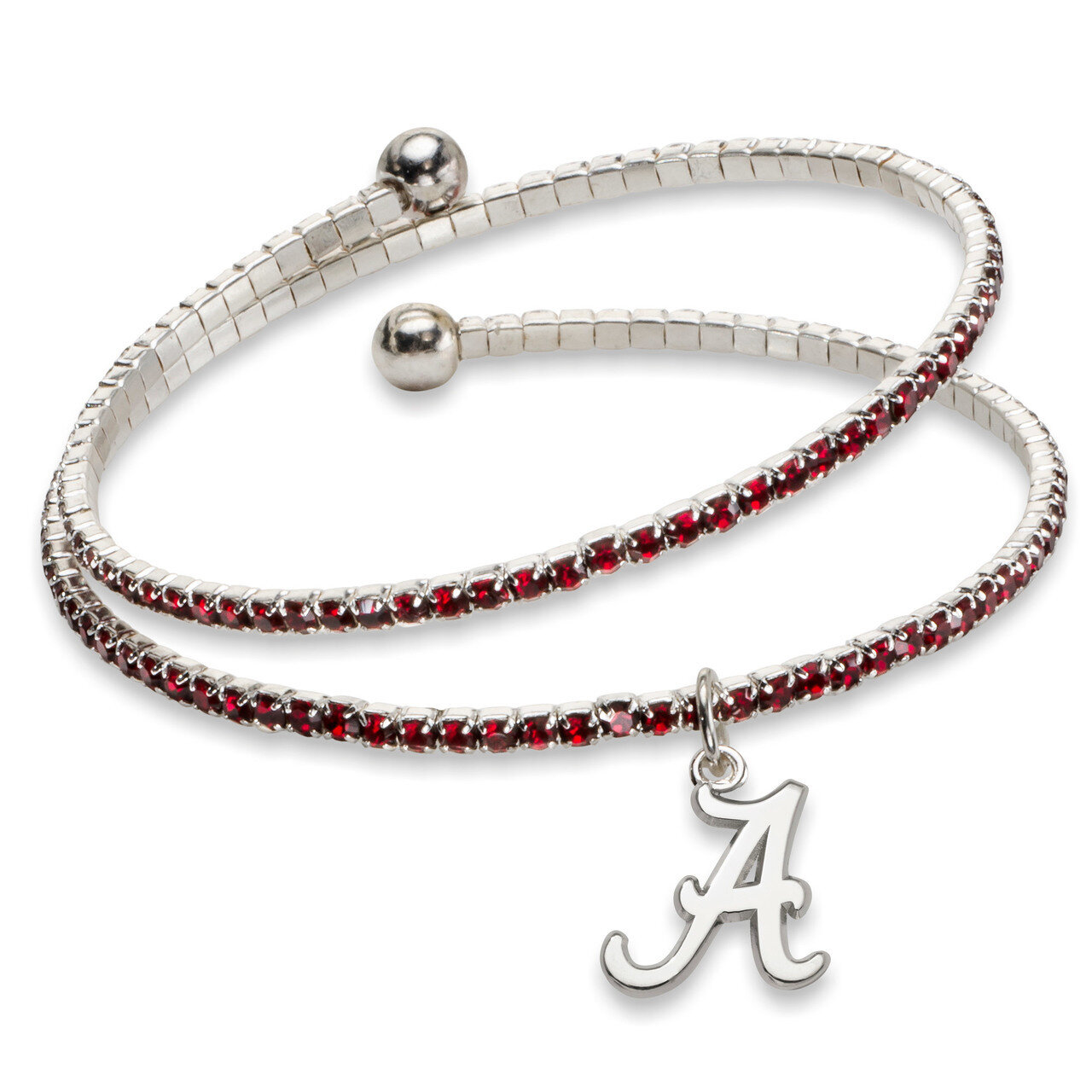 University of Alabama Amped Logo Crystal Bracelet UAL077BR-CR