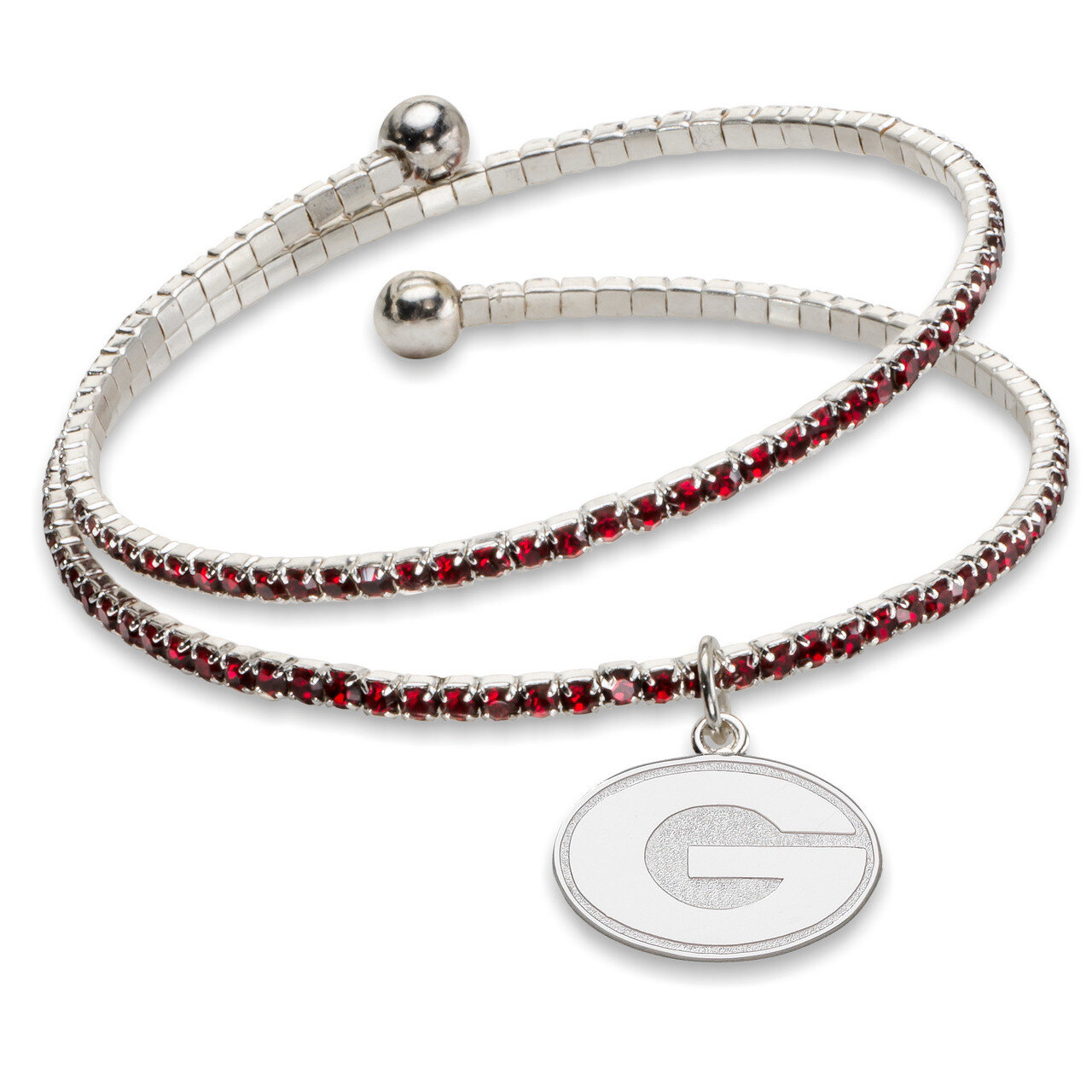 University of Georgia Amped Logo Crystal Bracelet UGA077BR-CR