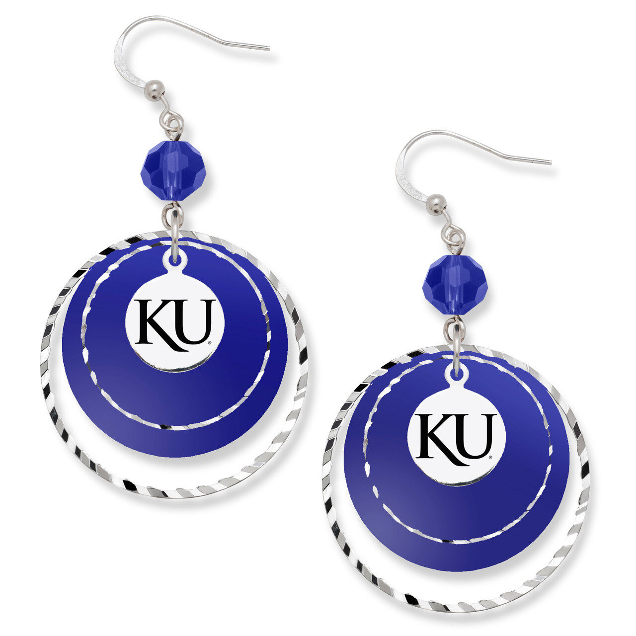 University of Kansas Game Day Earrings UKS068ER-CR