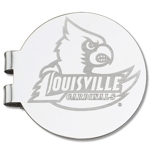 University of Louisville Engraved Rhodium Plated Money Clip UL095-MC