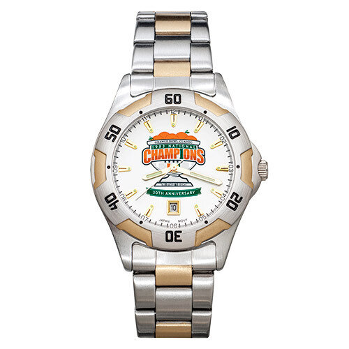 University of Miami 30Th Anniversary All-Pro Men's Two-Tone Watch UMF253