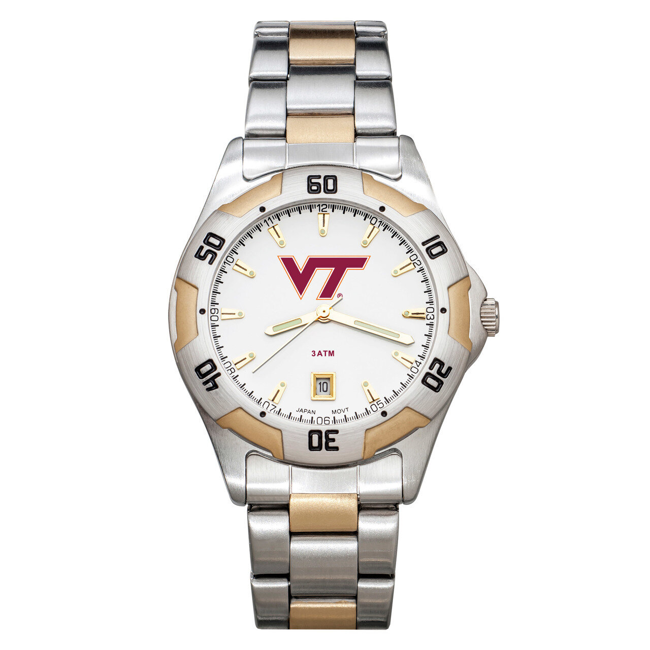 Virginia Tech All-Pro Men&#39;s Two-Tone Watch with Bracelet VTE153