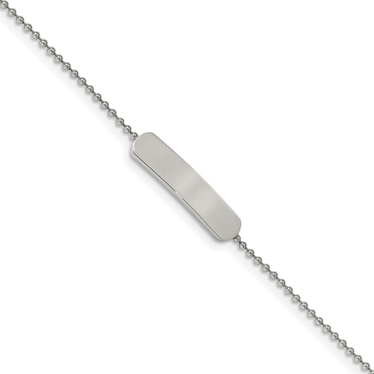 7 inch with 1 inch Extender ID Bracelet Stainless Steel Polished SRB1838-7 by Chisel, MPN: SRB1838-…