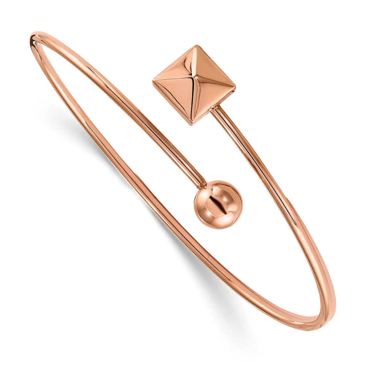 Rose IP-plated Bangle Stainless Steel Polished SRB1869 by Chisel, MPN: SRB1869, 191101016158