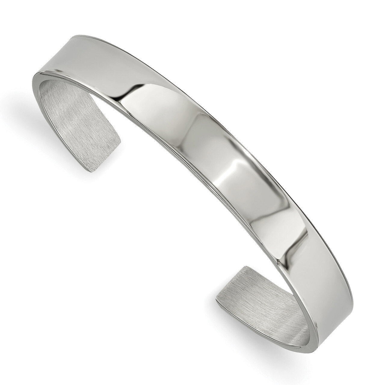 8.85mm Cuff Bangle Stainless Steel Polished SRB1872 by Chisel, MPN: SRB1872, 191101016097