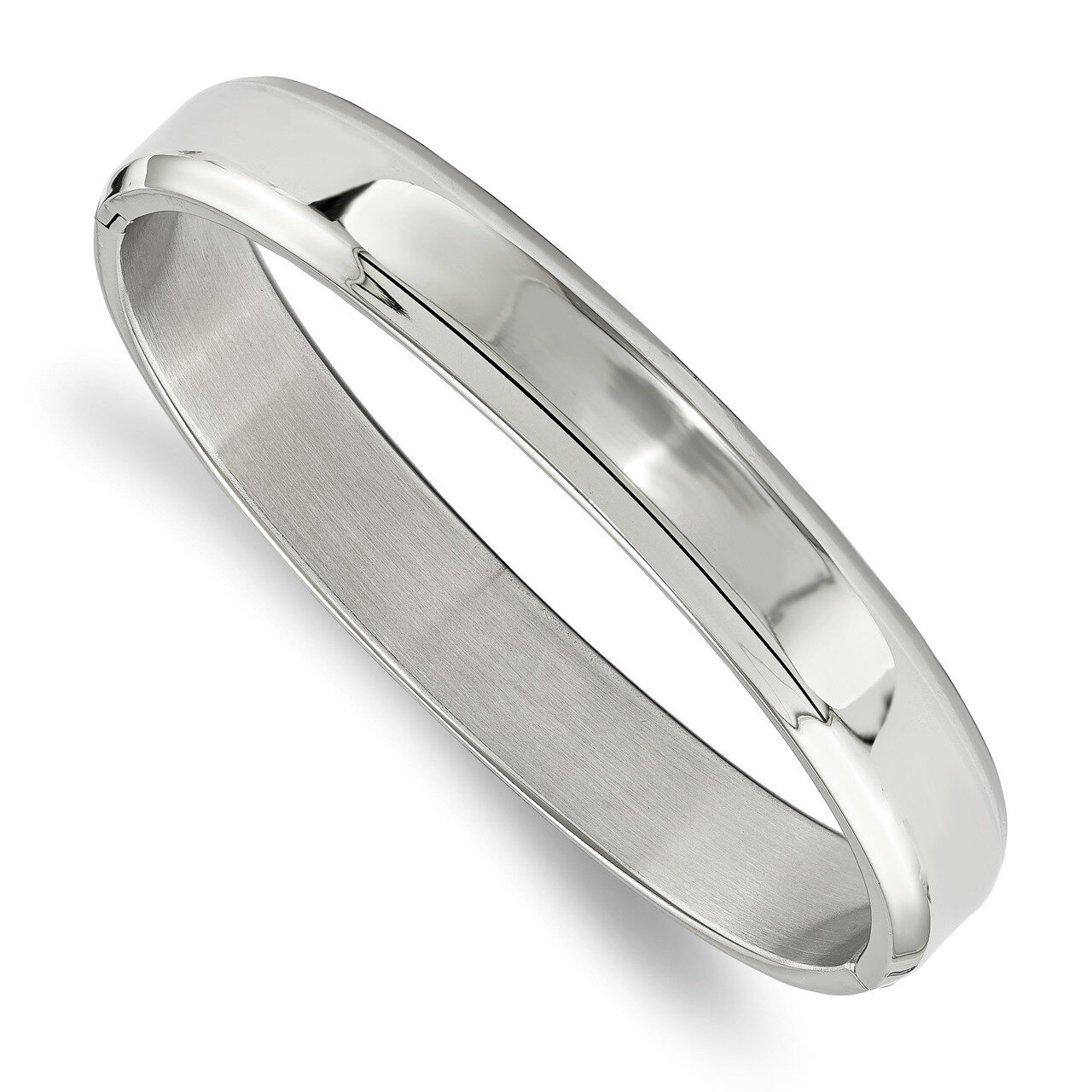 Hinged Bangle Stainless Steel Polished SRB1874 by Chisel, MPN: SRB1874, 191101016059