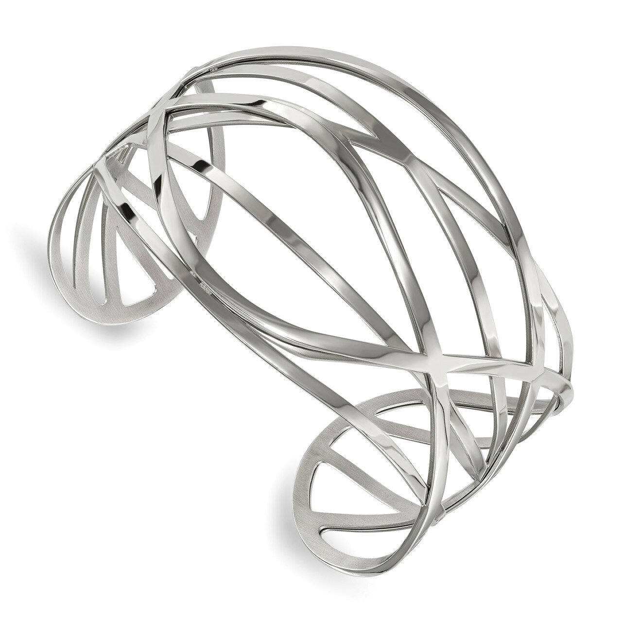 Cuff Bangle Stainless Steel Polished SRB1881 by Chisel, MPN: SRB1881, 191101016011