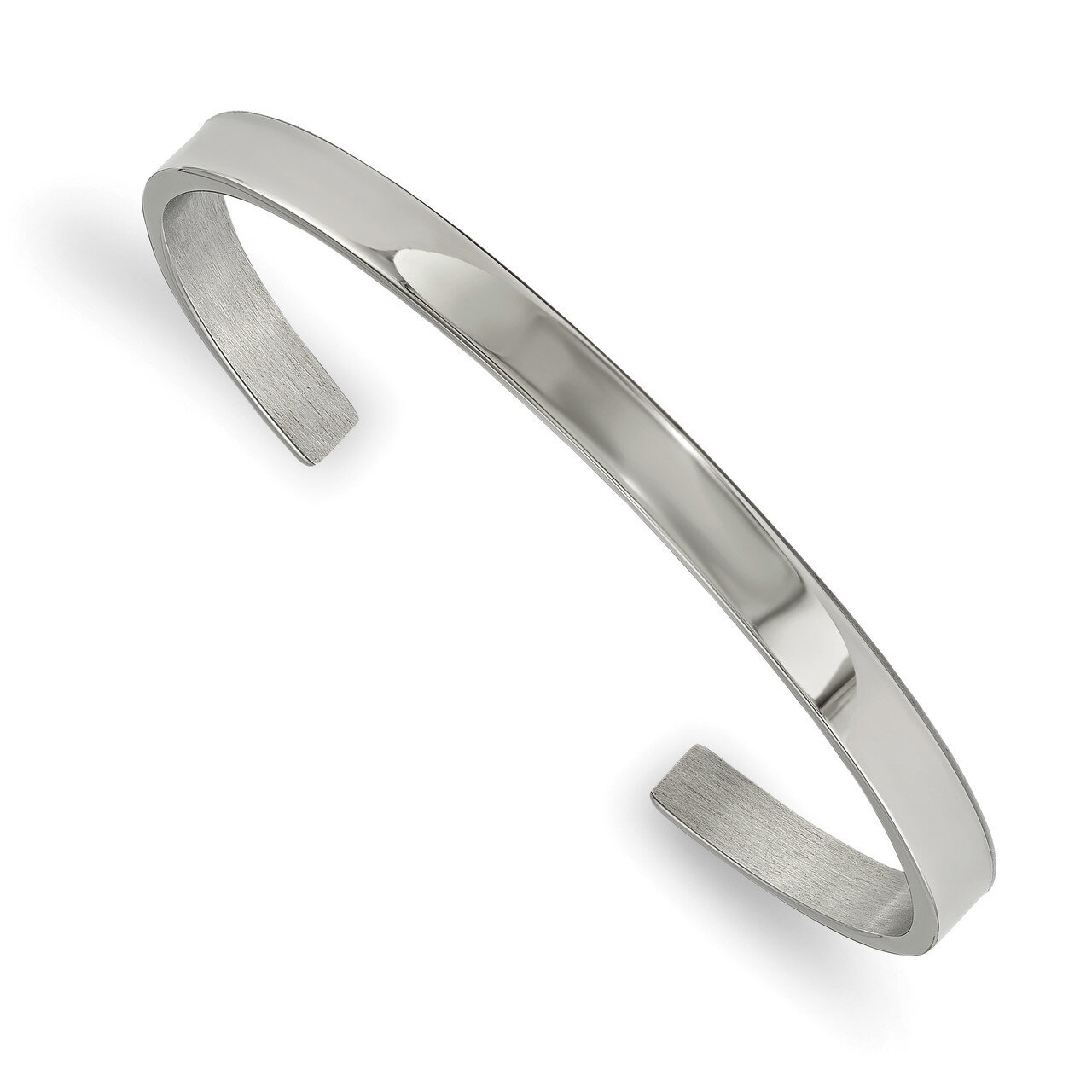 5mm Cuff Bangle Stainless Steel Polished SRB1884 by Chisel, MPN: SRB1884, 191101016066