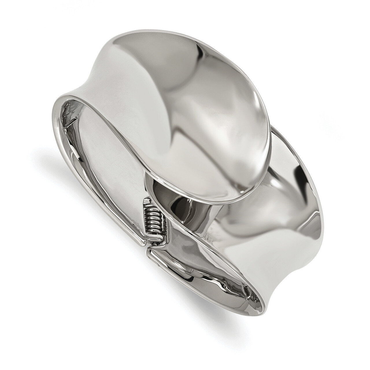 Hinged Bangle Stainless Steel Polished SRB2075 by Chisel, MPN: SRB2075, 191101645068