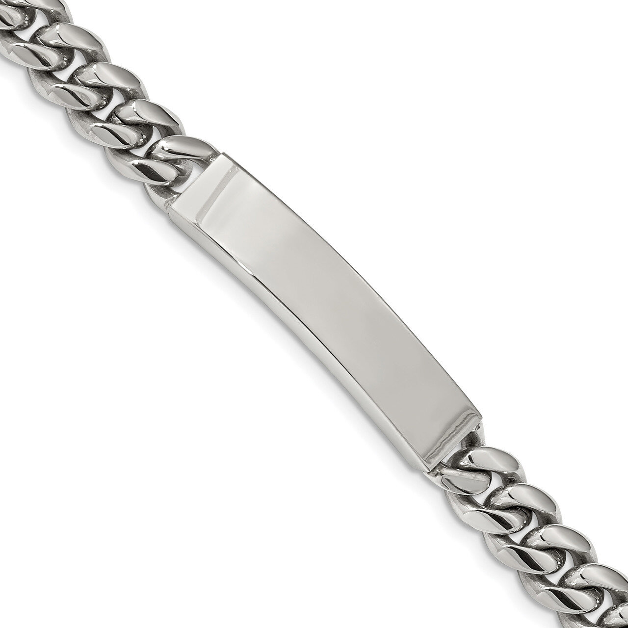 8.25 Inch ID Bracelet Stainless Steel Polished SRB2225-8.25