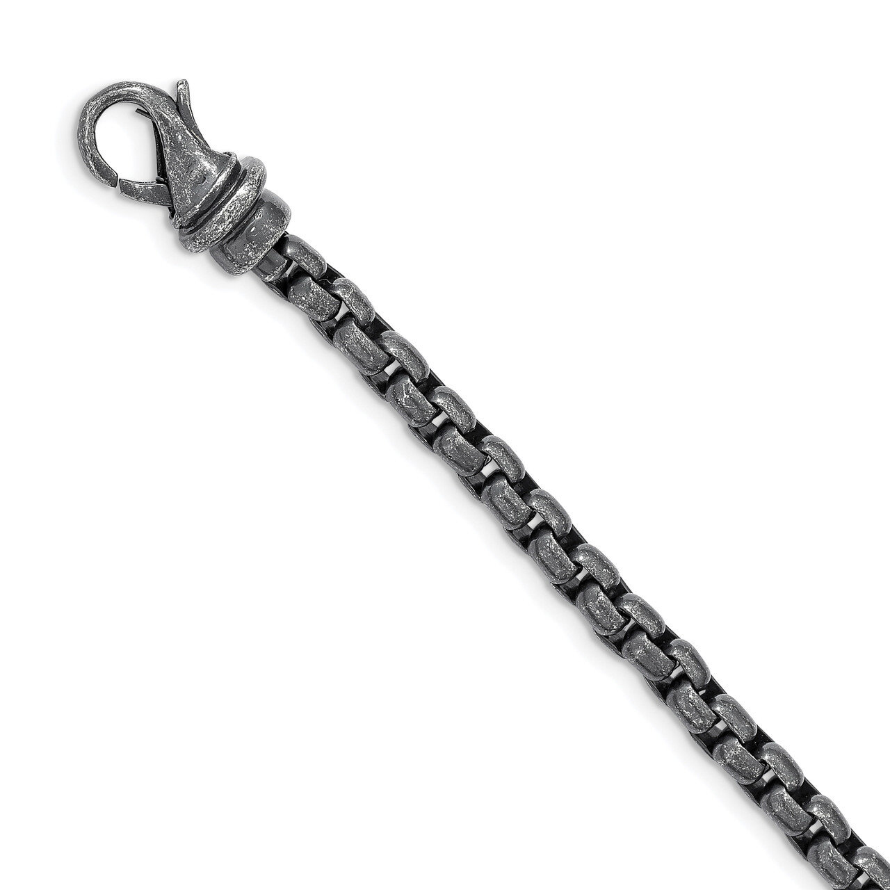 Box Chain 8.5 inch Bracelet Antiqued Stainless Steel SRB2525-8.5 by Chisel, MPN: SRB2525-8.5, 19110…