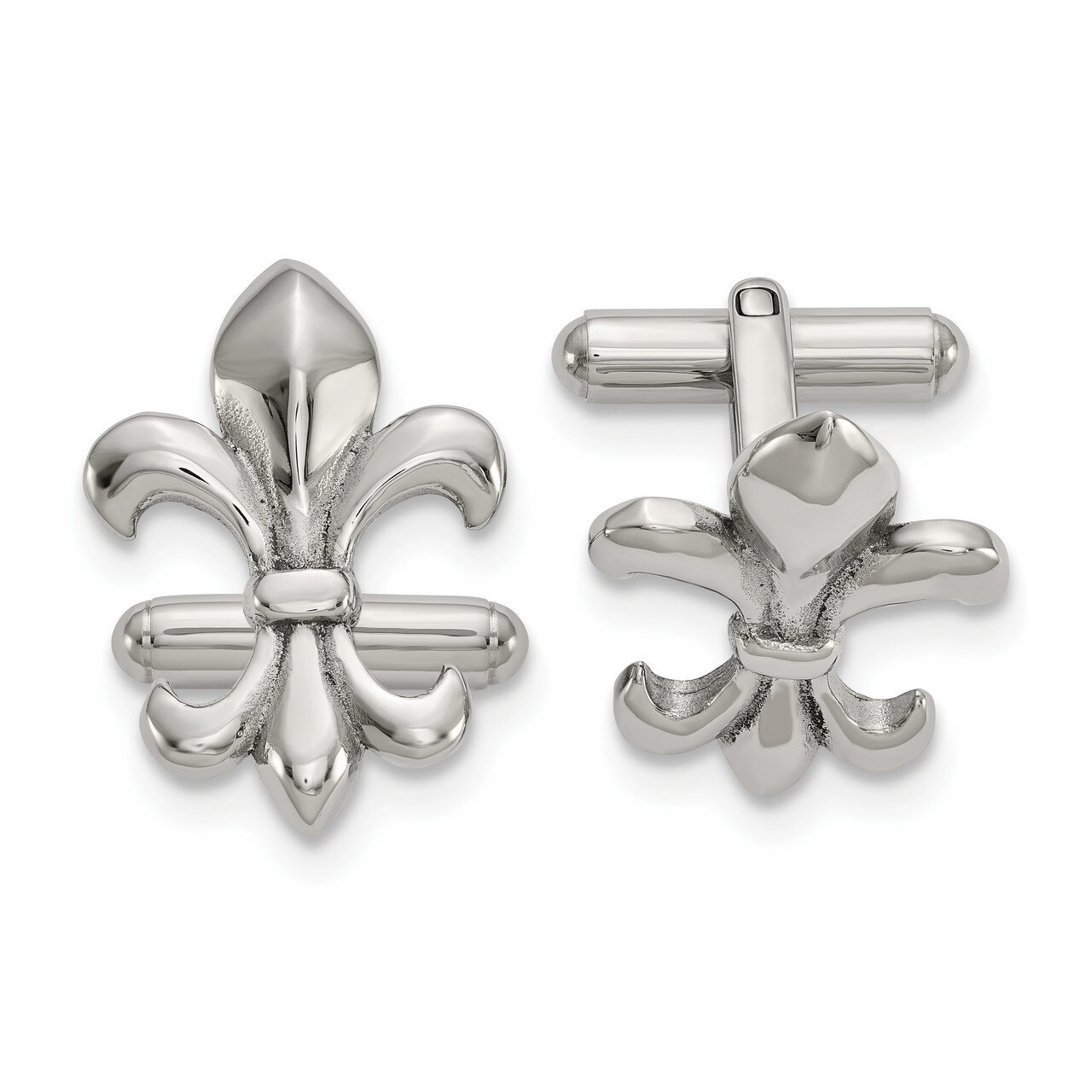 Fleur de Lis Cufflinks Stainless Steel Polished SRC401 by Chisel, MPN: SRC401, 191101017315