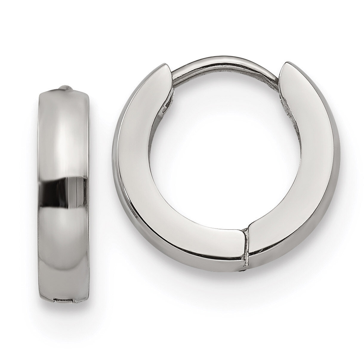 3.0mm Hinged Hoop Earrings Stainless Steel Polished SRE1217 by Chisel, MPN: SRE1217, 191101499241