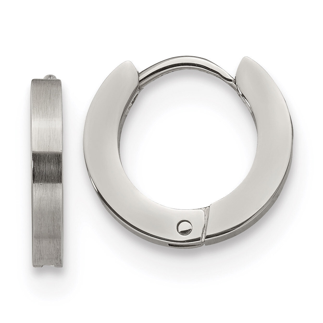 2.0mm Hinged Hoop Earrings Stainless Steel Brushed and Polished SRE1222 by Chisel, MPN: SRE1222, 19…