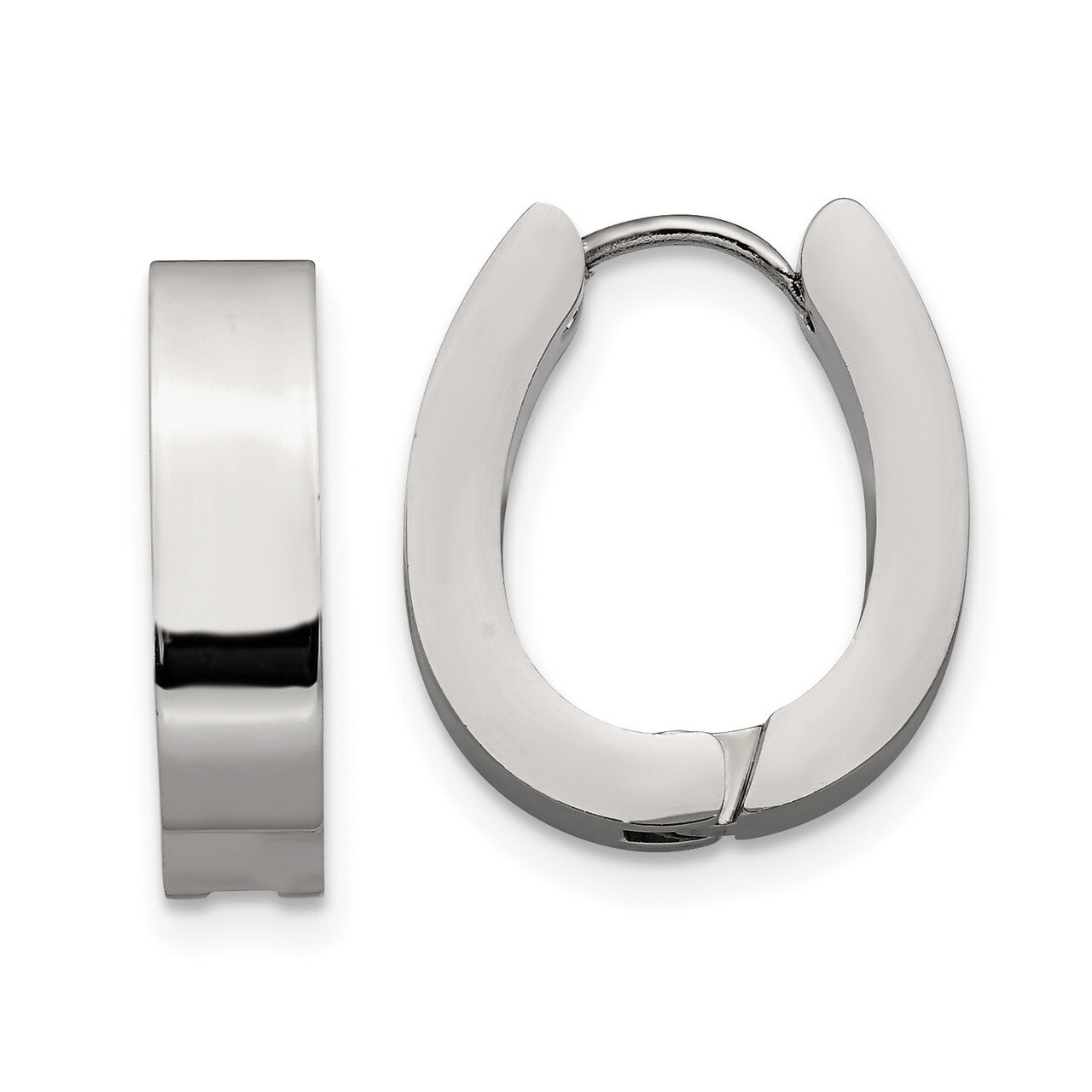 Hinged Hoop Earrings Stainless Steel SRE1322 by Chisel, MPN: SRE1322, 191101499500