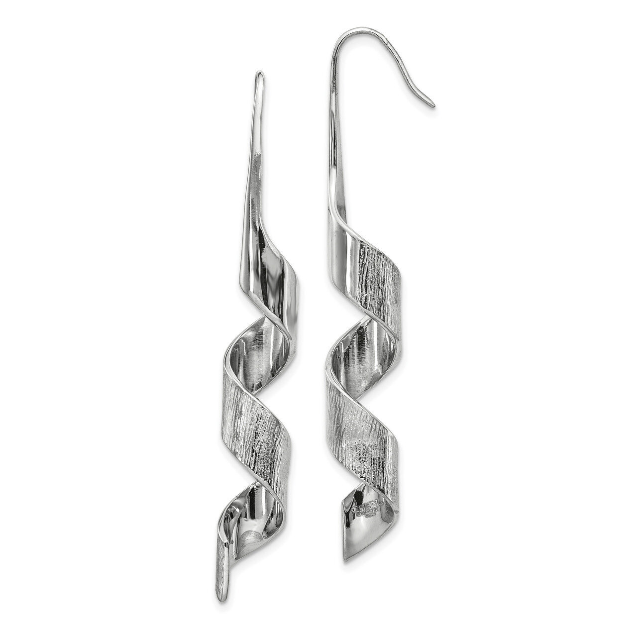 Swirl Dangle Earrings Stainless Steel SRE577S by Chisel, MPN: SRE577S, 191101499159
