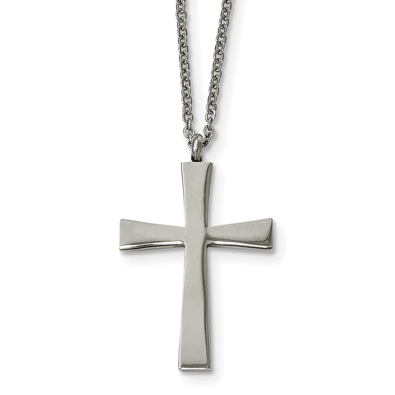 Cross Necklace Stainless Steel Brushed and Polished SRN1856-18 by Chisel, MPN: SRN1856-18, 88677475…
