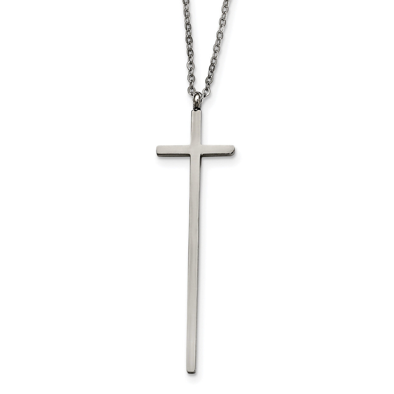 Cross Necklace Stainless Steel SRN1874-30 by Chisel, MPN: SRN1874-30, 191101644467