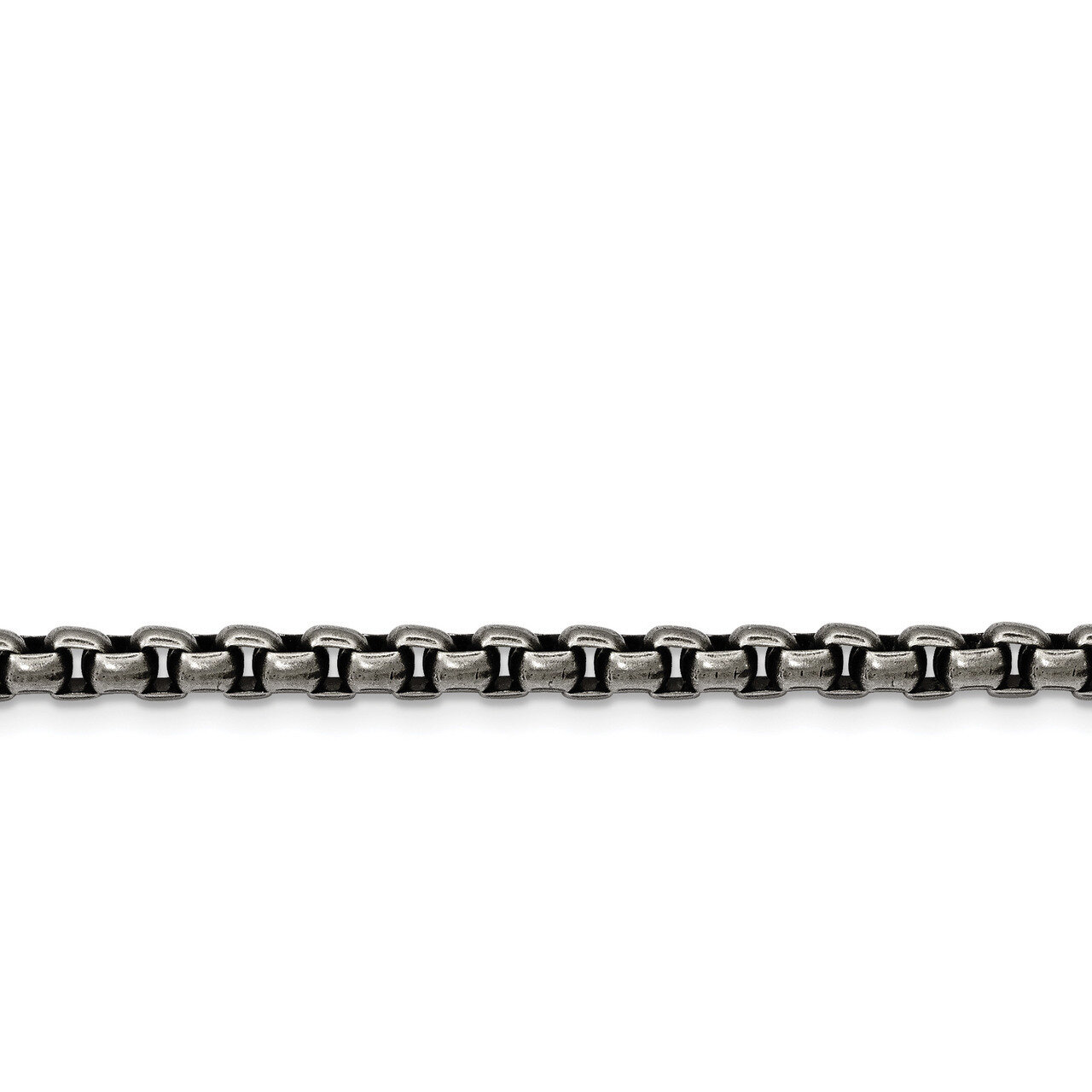 3.9mm Rounded Box Chain Stainless Steel Antiqued Polished SRN1893 by Chisel, MPN: SRN1893, 88677443…