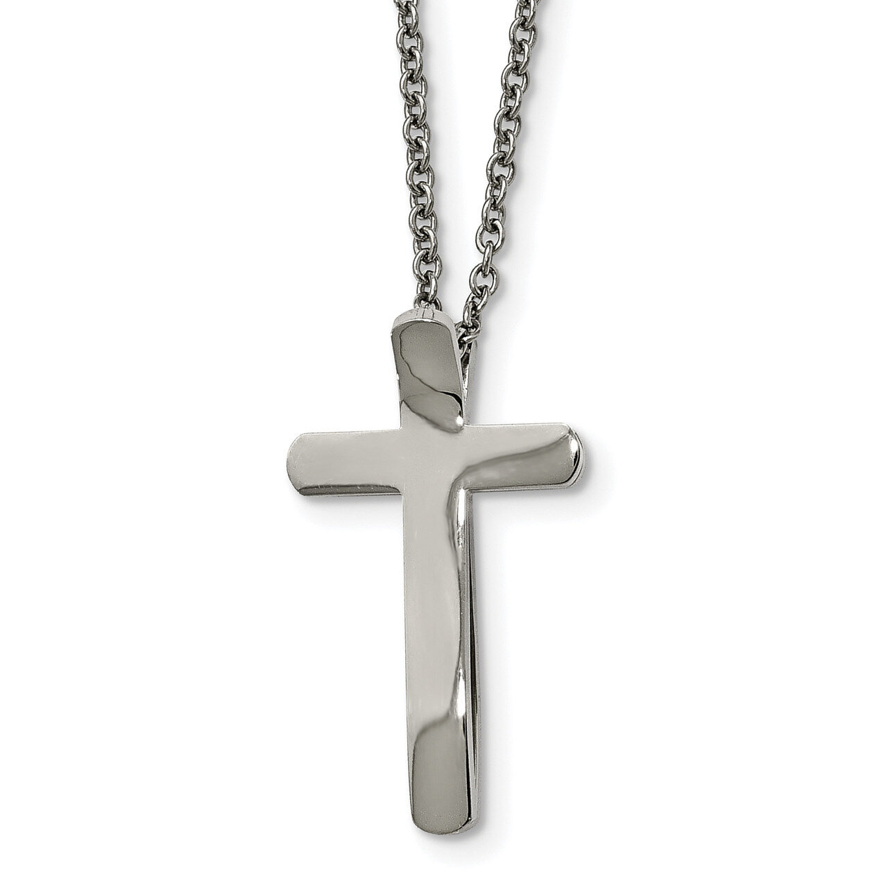 Religious Fish &amp; Cross Necklace Stainless Steel SRN1932-16 by Chisel, MPN: SRN1932-16, 886774750491