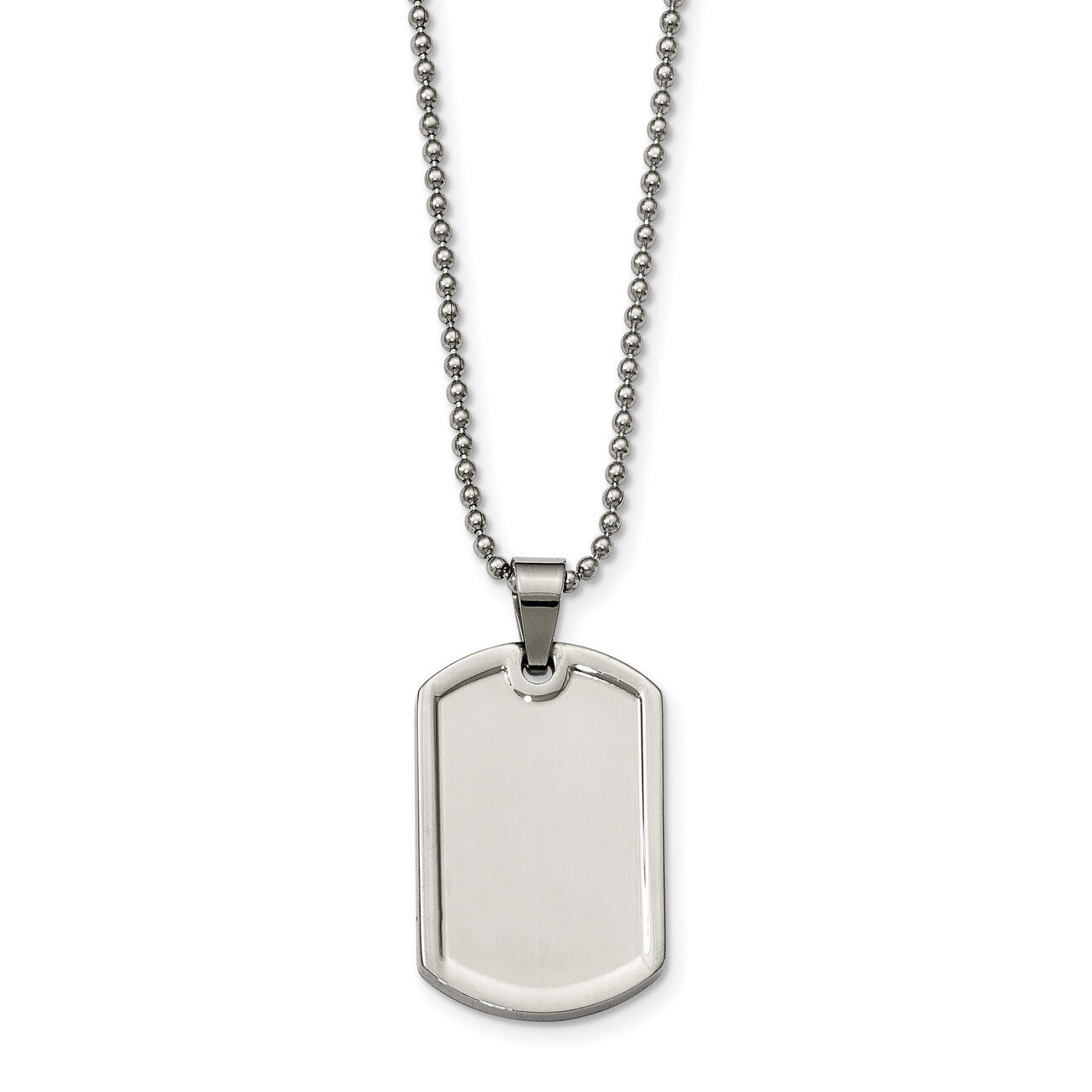 Dog Tag Necklace Stainless Steel Polished SRN2027-20