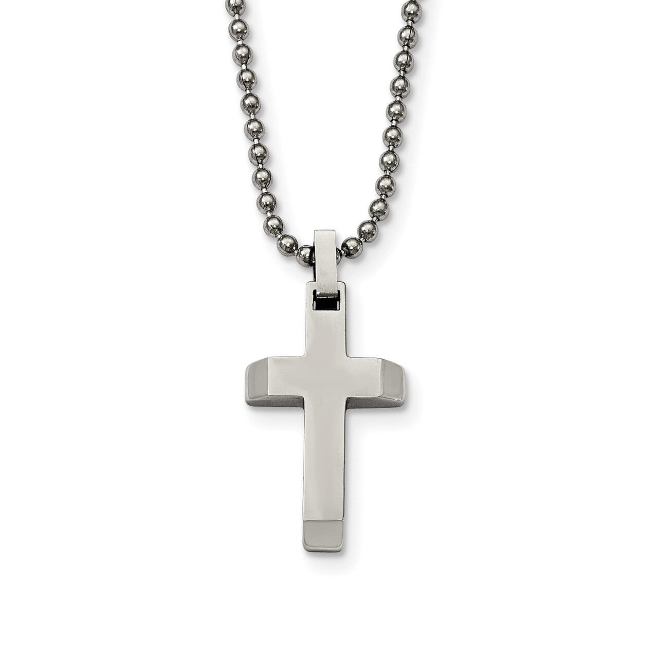 Cross Necklace Stainless Steel Polished SRN2028-20